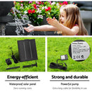 Gardeon Solar Water Feature Cascading Fountain 4 - Tier Bowl LED Lights 72CM Blue - RnR Galore