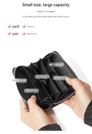 Genuine Leather RFID Blocking Accordion Card Holder & Coin Purse - Large Capacity Zip Wallet(red) - RnR Galore