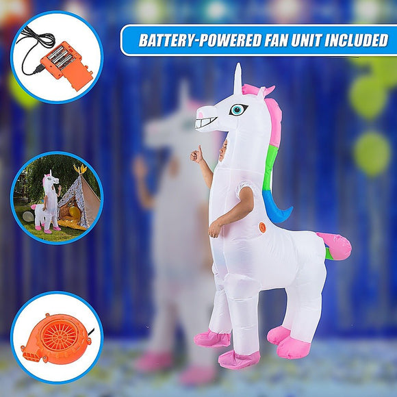 Giant Unicorn Fancy Dress Fan Inflatable Costume Suit - RnR Galore