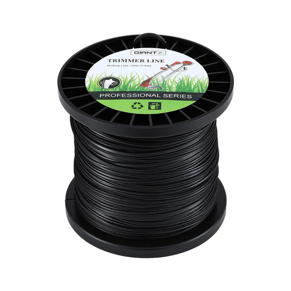 Giantz 100M Whipper Snipper Trimmer Line 2.4mm Star Nylon String Cord Black - RnR Galore