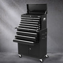 Giantz 13 Drawer Tool Box Cabinet Chest Toolbox Storage Garage Organiser Black - RnR Galore