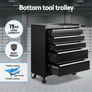 Giantz 15 Drawers Tool Chest Trolley Toolbox 2 - in - 1 Storage Black - RnR Galore