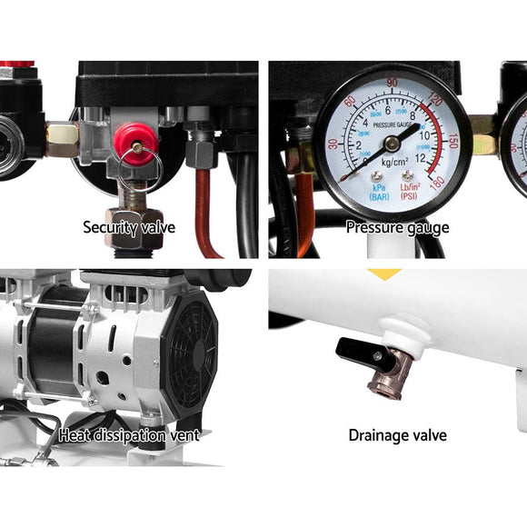 Giantz 24L Air Compressor 40 L/min 115psi Oil - Free Electric Portable Inflator - RnR Galore