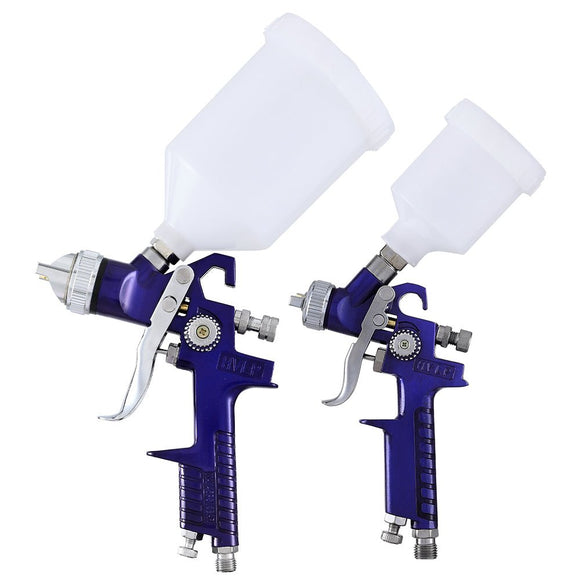 Giantz 2PC HVLP Spray Gun Paint Gun Gravity Feed 0.8mm 1.4,mm Nozzles Included - RnR Galore
