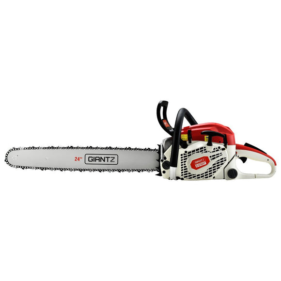 Giantz Chainsaw Petrol 92CC 24" Bar Commercial E - Start Pruning Chain Saw - RnR Galore
