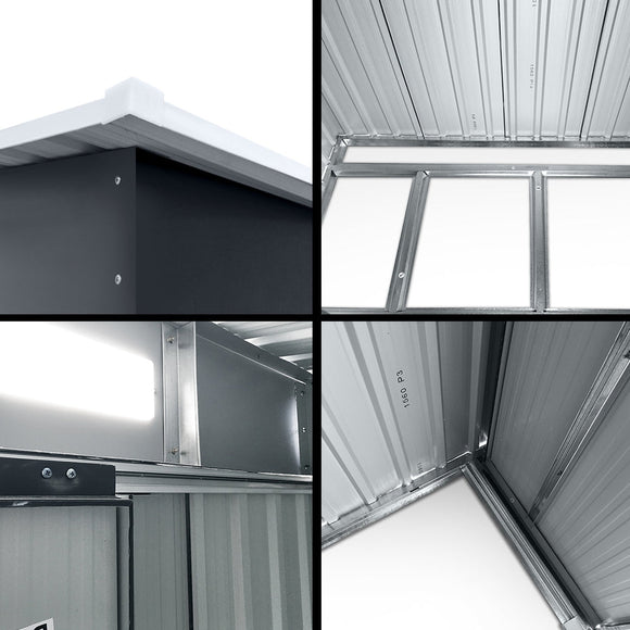Giantz Garden Shed 2.38x1.31M w/Metal Base Sheds Outdoor Storage Tool Workshop Sliding Door - RnR Galore