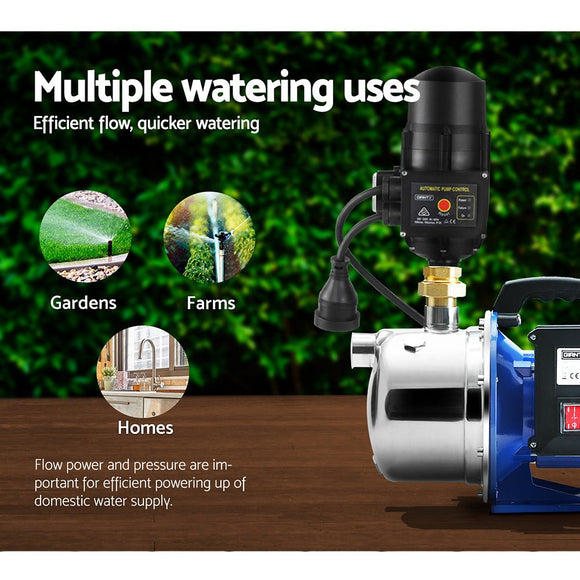 Giantz Garden Water Pump Jet High Pressure Stage Controller Garden Irrigation - RnR Galore