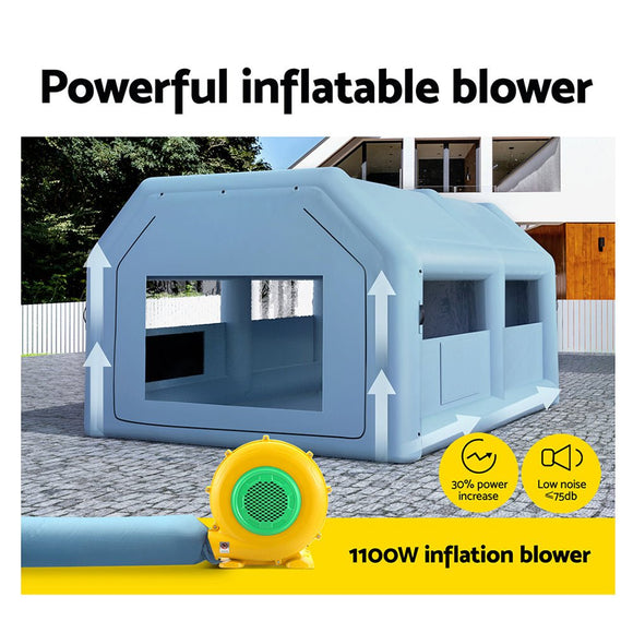 Giantz Inflatable Spray Booth 6X4M Car Paint Tent Filter System Blower - RnR Galore