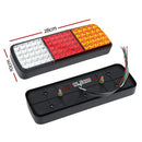 Giantz Pair 75 LED Tail Lights Stop Reverse Indicator 12V Ute Trailer Caravan Truck Boat - RnR Galore