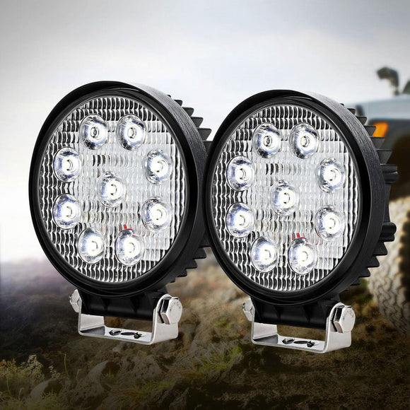 Giantz Pair LED Driving Lights 4.5 Inch Flood Spot Lights Car Truck SUV 12V 24V - RnR Galore