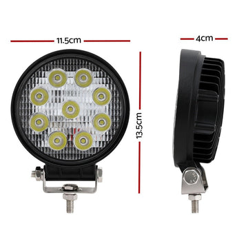 Giantz Pair LED Driving Lights 4.5 Inch Flood Spot Lights Car Truck SUV 12V 24V - RnR Galore