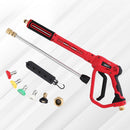 Giantz Pressure Washer Gun Short Trigger 4000PSI M22 - 14 1/4 Inch 5 Nozzles Red - RnR Galore