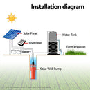 Giantz Submersible Solar Water Pump 24V 70M Head Deep Well Bore Self - priming - RnR Galore
