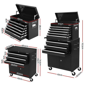 Giantz Tool Chest Trolley 12 Drawers Storage Cabinet Toolbox - RnR Galore
