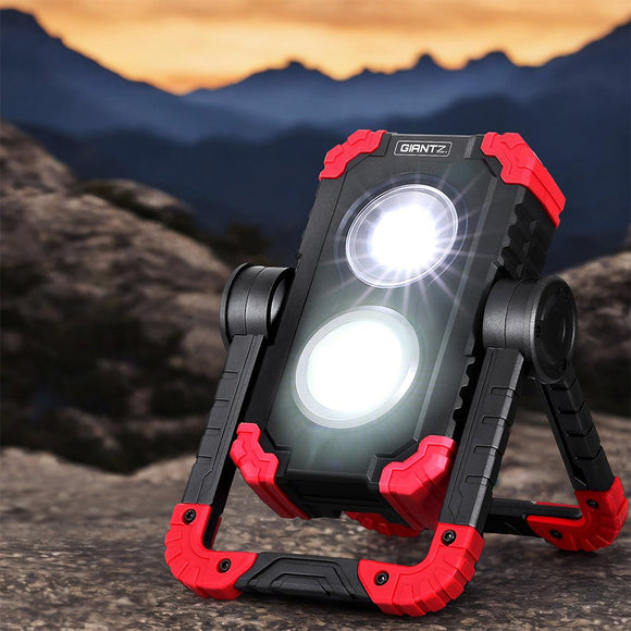 Giantz Work Light Rechargeable Torch USB Cordless LED Lamp Rotation Folding - RnR Galore