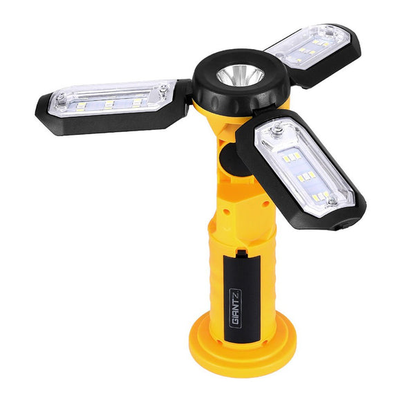Giantz Work Light Rechargeable USB Cordless LED Lamp Hook Rotation Folding - RnR Galore
