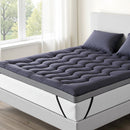 Giselle 5cm Mattress Topper Pillowtop toppers Bamboo Charcoal King - RnR Galore