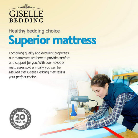 Giselle Bedding 34cm Mattress Cool Gel Memory Foam King Single - RnR Galore
