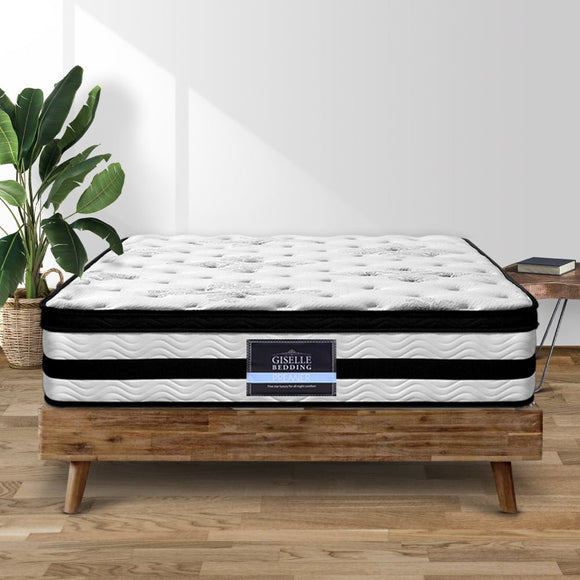Giselle Bedding 34cm Mattress Euro Top Pocket Spring Super King - RnR Galore