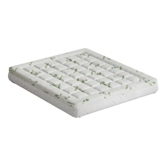Giselle Bedding Mattress Topper Pillowtop Bamboo 7.5cm King - RnR Galore