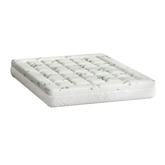 Giselle Bedding Mattress Topper Pillowtop Bamboo 7.5cm Queen - RnR Galore