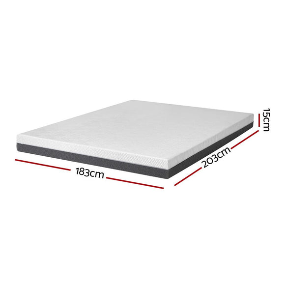 Giselle Bedding Memory Foam Mattress Bed Cool Gel Non Spring 15cm King - RnR Galore
