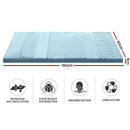 Giselle Bedding Memory Foam Mattress Topper 7 - Zone 8cm Single - RnR Galore