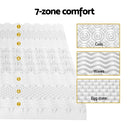 Giselle Bedding Memory Foam Mattress Topper 7 - Zone Airflow Pad 8cm Double White - RnR Galore