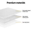 Giselle Bedding Memory Foam Mattress Topper 7 - Zone Airflow Pad 8cm Double White - RnR Galore