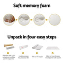 Giselle Bedding Memory Foam Mattress Topper 7 - Zone Airflow Pad 8cm Double White - RnR Galore