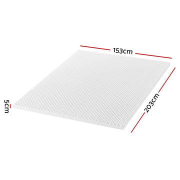 Giselle Bedding Memory Foam Mattress Topper Egg Crate 5cm Queen - RnR Galore