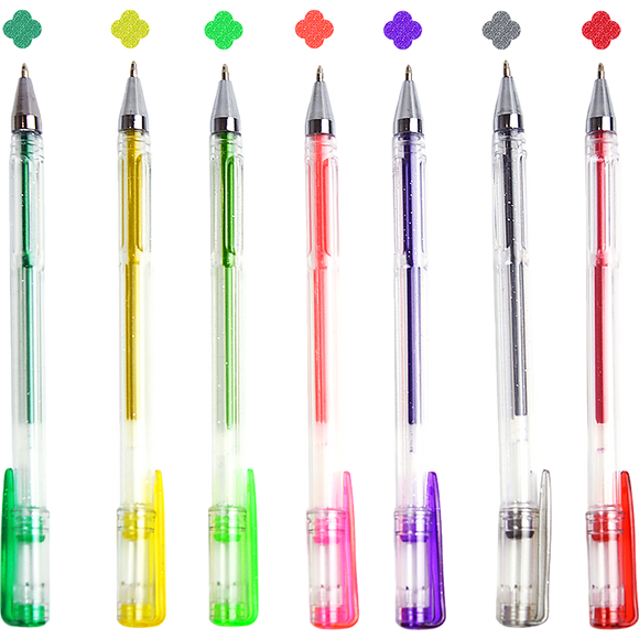 Glitter Gel Pens (100 pack) with 2.5X More Ink - Craft, Kids & Adult Colouring - RnR Galore