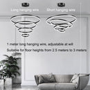 Gold 4 Rings Minimalist LED Pendant Light Adjustable Circular Chandelier - RnR Galore