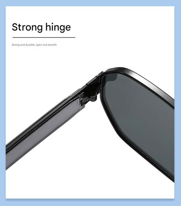 Gold Frame and Black Grey Lenses Modern Retro Geometric Sunglasses - Chic Metal Frame with UV400 Lenses and Black PU Leather Protective Case - RnR Galore