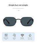 Gold Frame and Grey Lenses Modern Retro Geometric Sunglasses - Chic Metal Frame with UV400 Lenses and Black PU Leather Protective Case - RnR Galore