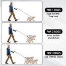 Green 3 - in - 1 Tangle - Free Dog Leash for 1 - 3 Dogs - Heavy Duty Bungee Coupler with Reflective Stitching & Padded Handle - RnR Galore