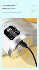 Green 7.4V Portable Blender Smoothie Maker 450ml Wireless Rechargeable Juicer Cup with 12 - Blade Stainless Steel Cutter, LED Digital Display, USB Charging Personal Blender for Travel Gym Office Home - RnR Galore