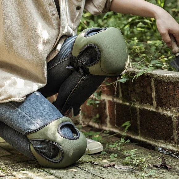 Green Adjustable Gardening Knee Pads - Comfortable Neoprene Knee Protectors for Weeding & Outdoor Work - RnR Galore