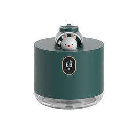 Green Adorable Space Capsule Humidifier - Portable USB Cool Mist Maker with LED Display & Ambient Night Light - RnR Galore