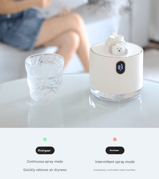 Green Adorable Space Capsule Humidifier - Portable USB Cool Mist Maker with LED Display & Ambient Night Light - RnR Galore