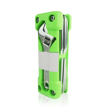 Green Compact 16 - in - 1 Bicycle & Motorcycle Repair Multi - Tool with Adjustable Wrench & Socket Set - RnR Galore