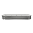 Green Fingers 3 Pcs Raised Garden Bed Kit Oval Galvanized Steel Planter Boxes 320x80x42cm, Heavy Duty Metal Elevated Garden Bed for Vegetables Flowers Herbs, with Safety Edging, Gloves & Pegs Included - RnR Galore
