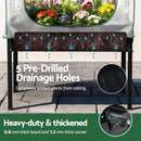Green Fingers Elevated Metal Garden Bed Kit w Mini Greenhouse Cover 116x60cm Stand - Up Height Trellis - RnR Galore