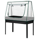 Green Fingers Elevated Metal Garden Bed Kit w Mini Greenhouse Cover 116x60cm Stand - Up Height Trellis - RnR Galore