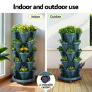 Green Fingers Garden Bed 5 Tier Vertical Garden Strawberry Stackable Planters Herbs Petunias - RnR Galore