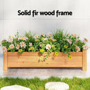 Green Fingers Garden Bed 65x33x16cm Wooden Planter Box Raised Container Growing - RnR Galore