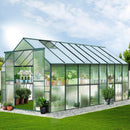 Green Fingers Greenhouse 5.1x2.44x2.1M Aluminium Polycarbonate Green House Garden Shed - RnR Galore