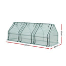 Green Fingers Mini Greenhouse 240x90x90cm Steel Frame PE Cover Outdoor Shelter - RnR Galore