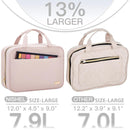 Green Large Capacity Hanging Toiletry Bag for Women(30.5 x 22.5 x 12 cm) - Checked Pattern Waterproof Cosmetic Organizer, Dry/Wet Separation & Multi - Compartment - RnR Galore