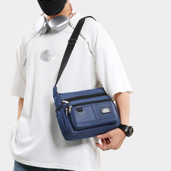 Green Men's Waterproof Oxford Cloth Crossbody Bag - Durable Anti - Theft Shoulder Backpack for Business, Travel & 10 - inch Tablet - RnR Galore